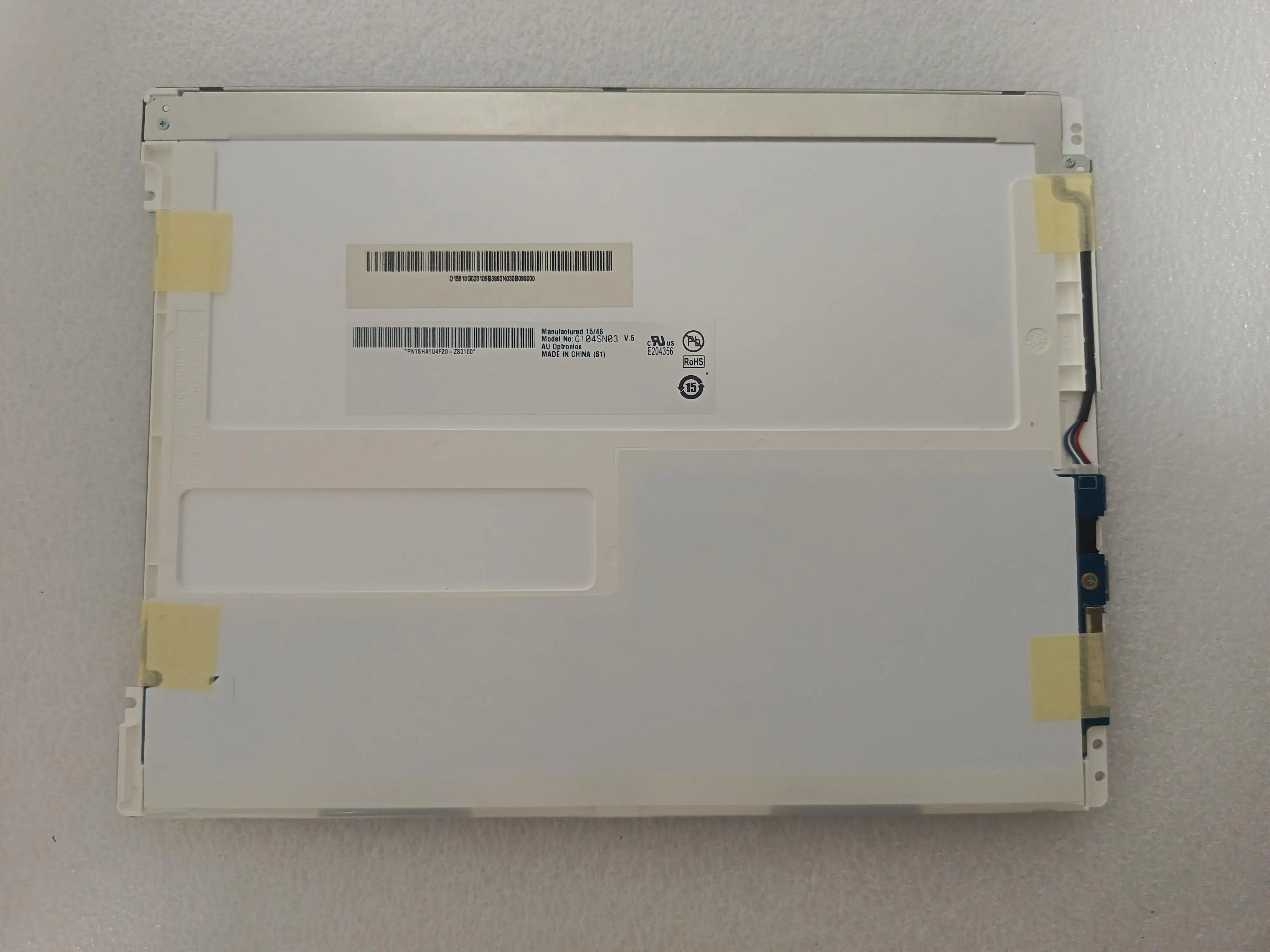 10.4” G104SN03 V.5 TFT LCD Panel 800*600 Resolution Industrial Display LVDS (1 ch, 6/8-bit) , 20 pins Connector