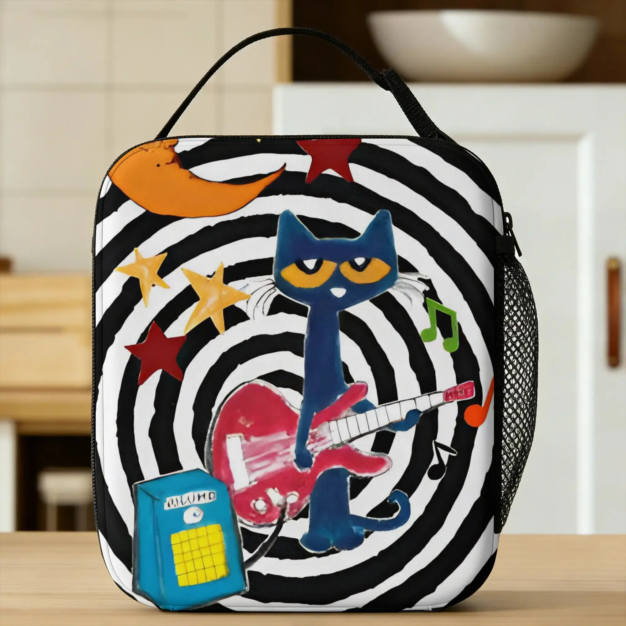 Pete the Cat  Insulated Lunch Bags High Capacity  Meal Container Thermal Bag Tote Lunch Box Office  Travel Men Women
