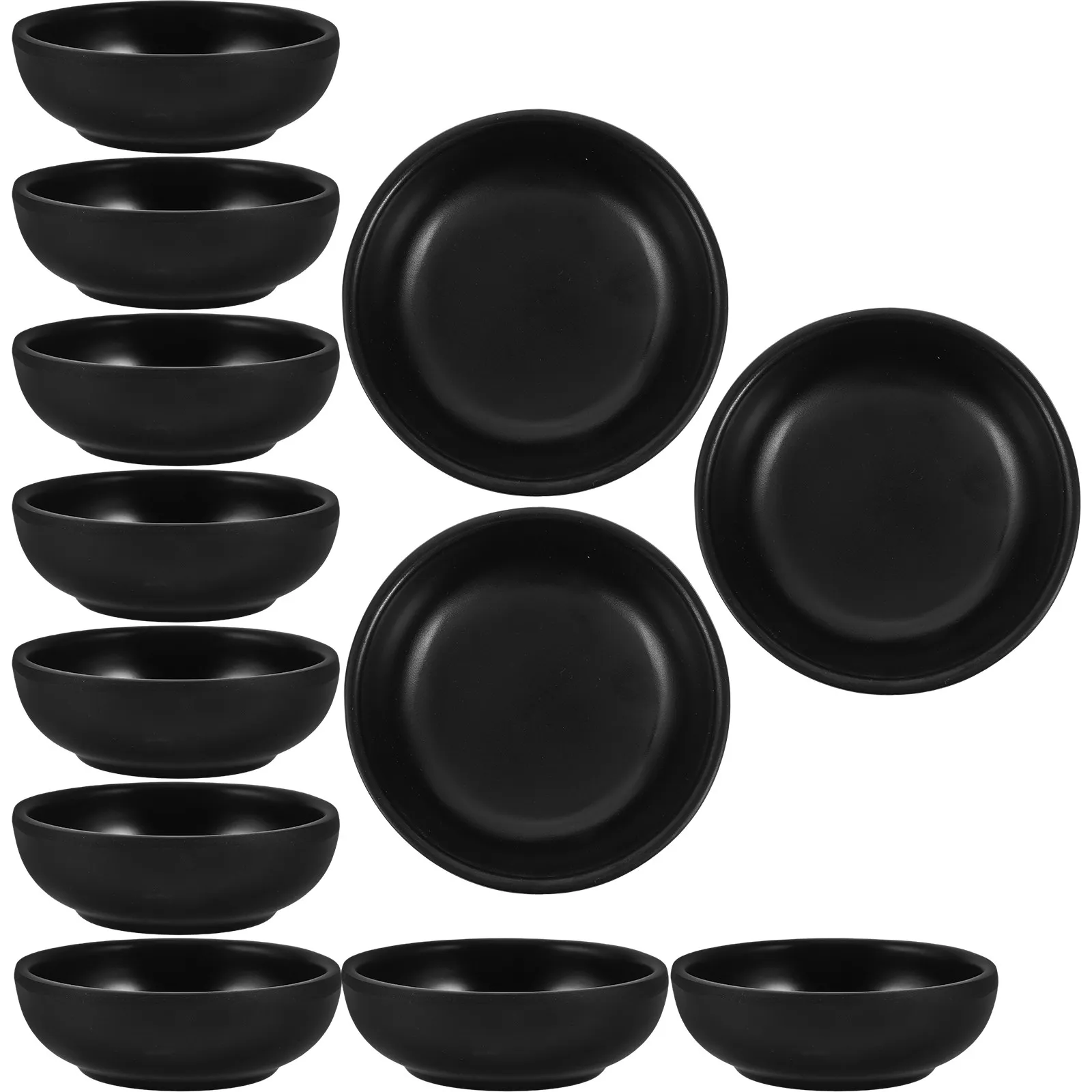 

12Pcs Melamine Condiment Bowls Dipping Sauce Dishes for Soy Sauce Sushi Bbq Kitchen Serving Small Serving Dish Heat Resistant