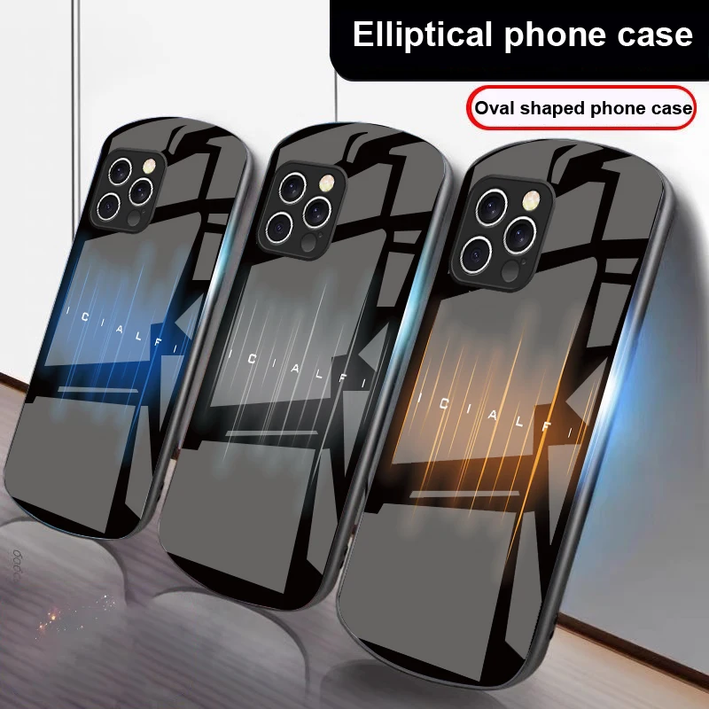 

Color Soundwave Diagram For iPhone 16 15 14 13 Plus 12 mini 11 Pro Max XR Xs Max X 7 8 6 6S 2022 Elliptical glass phone case