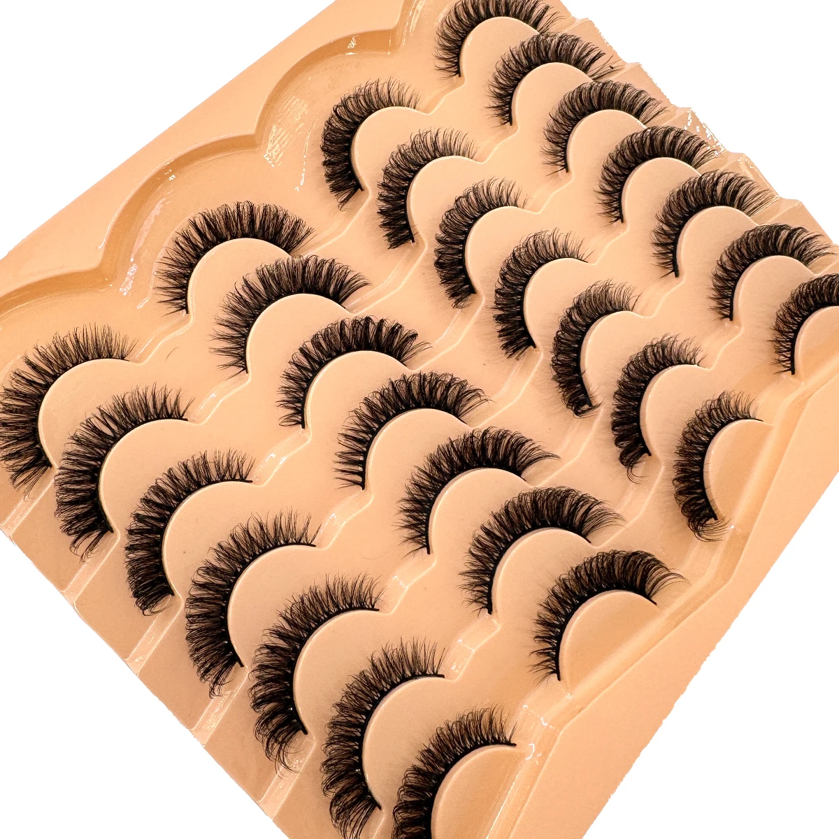 HBZGTLAD Neue 14 Paar künstliche Nerzwimpern, flauschige falsche Wimpern, dickes Volumen, dramatische Katzenaugenwimpern, langer Streifen, Wispy Lashes Packung – Detail 2
