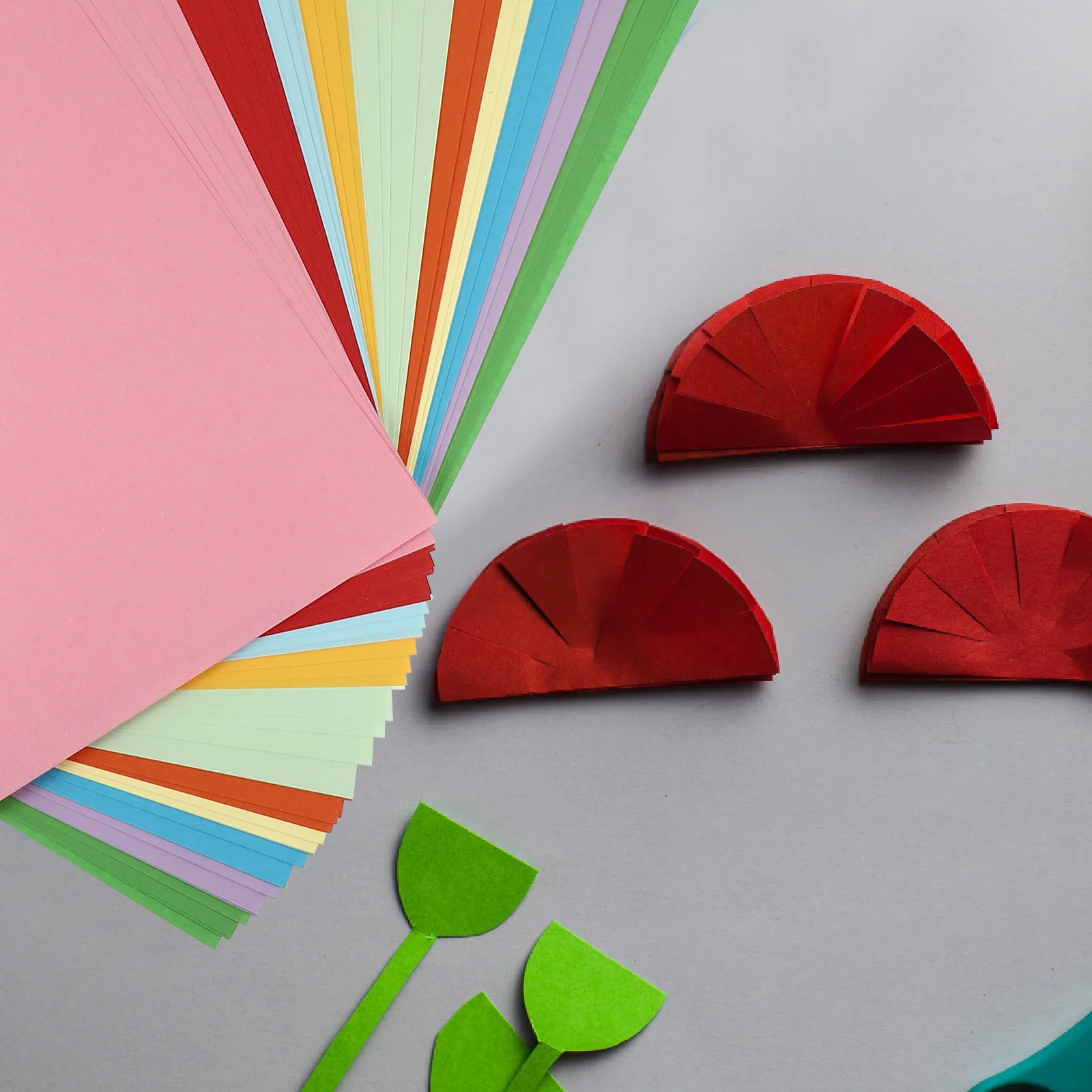 100 Stück farbiges Papier im A3-Format, gemischt, 10 Farben, DIY-Handwerk, Spielpapier für Schulprojekte, Kunstherstellung, Schneiden