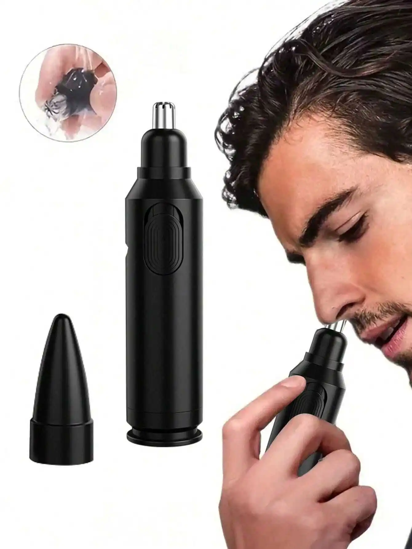 Battery Type Nose Hair Trimmer Men's Nostril Cleaning Nose Hair Shearing Artifact Shaving Shaver