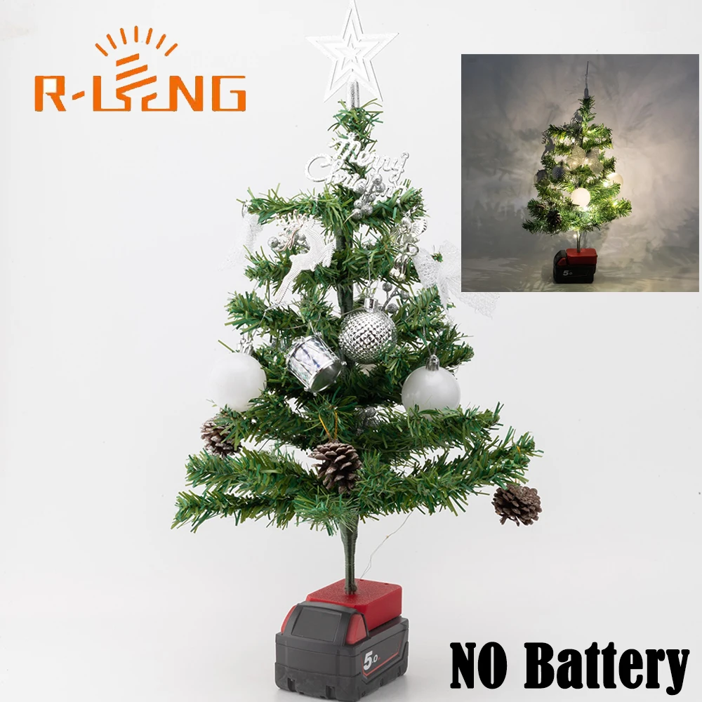 

45cm DIY Christmas Tree Christmas Decoration for Home Navidad Noel 2025 New Year Christmas for Milwaukee 18V Lithium Battery