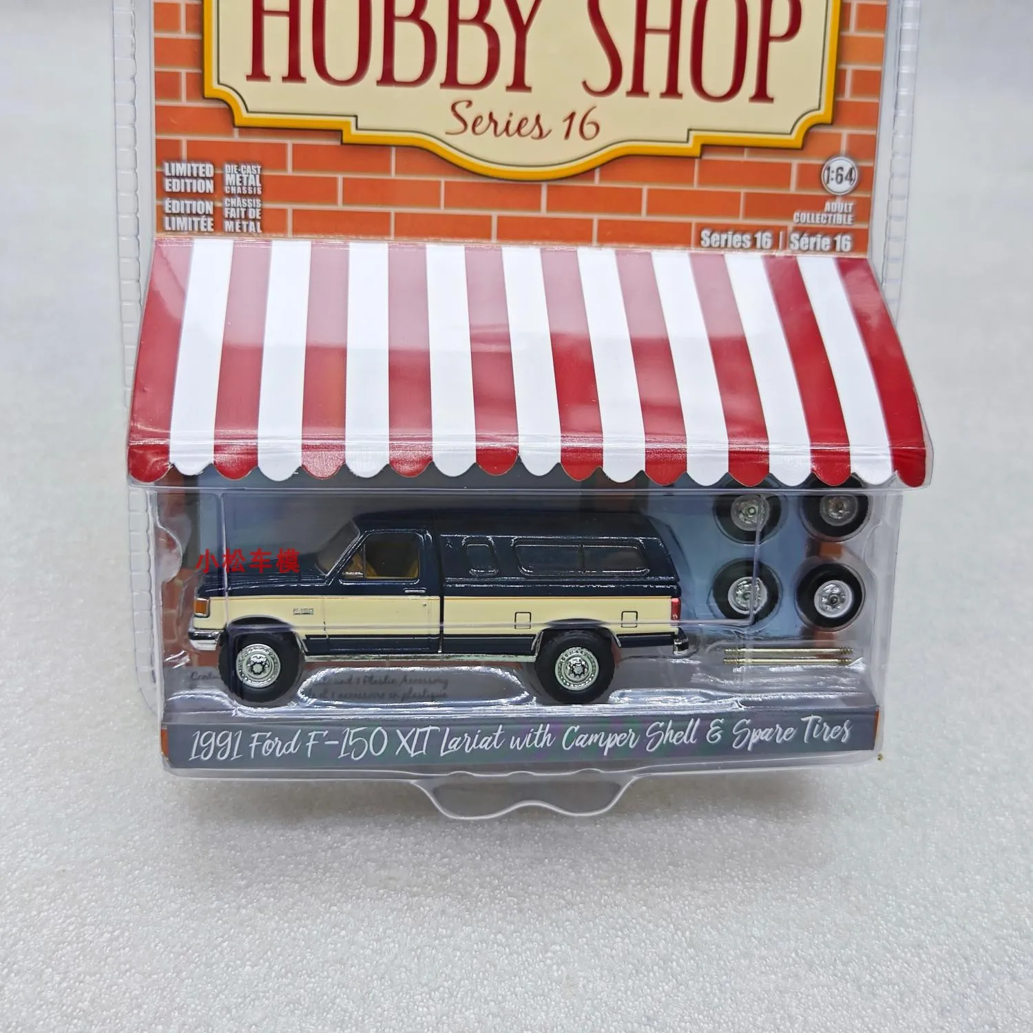 1:64 1991 Ford F-150 XLT Lariat modelo de coche de aleación de alta simulación juguete coleccionable regalo adorno de exhibición de recuerdo