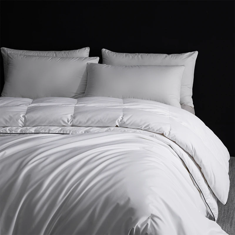 4-Season Luxury: 95% 5A Goose Down + Pure Mulberry Silk Duvet Set | 800+ Fill Power & Breathable 4