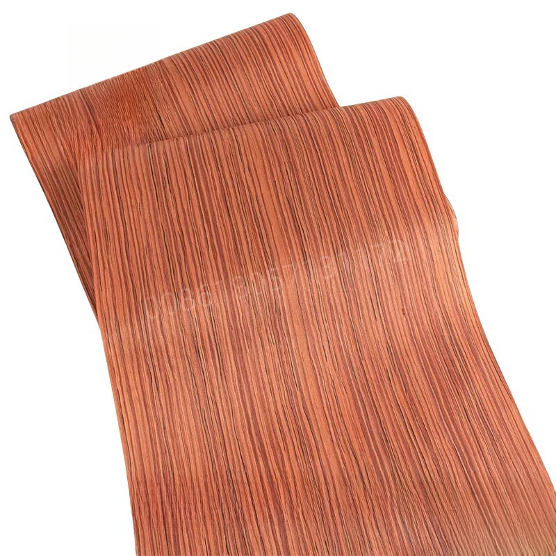 Reconstituted Engineered Rosewood Veneer – E.V., Fleece Backing, 60x250cm,2 Pieces, for Furniture & Home Décor, Q/C & C/C, Red