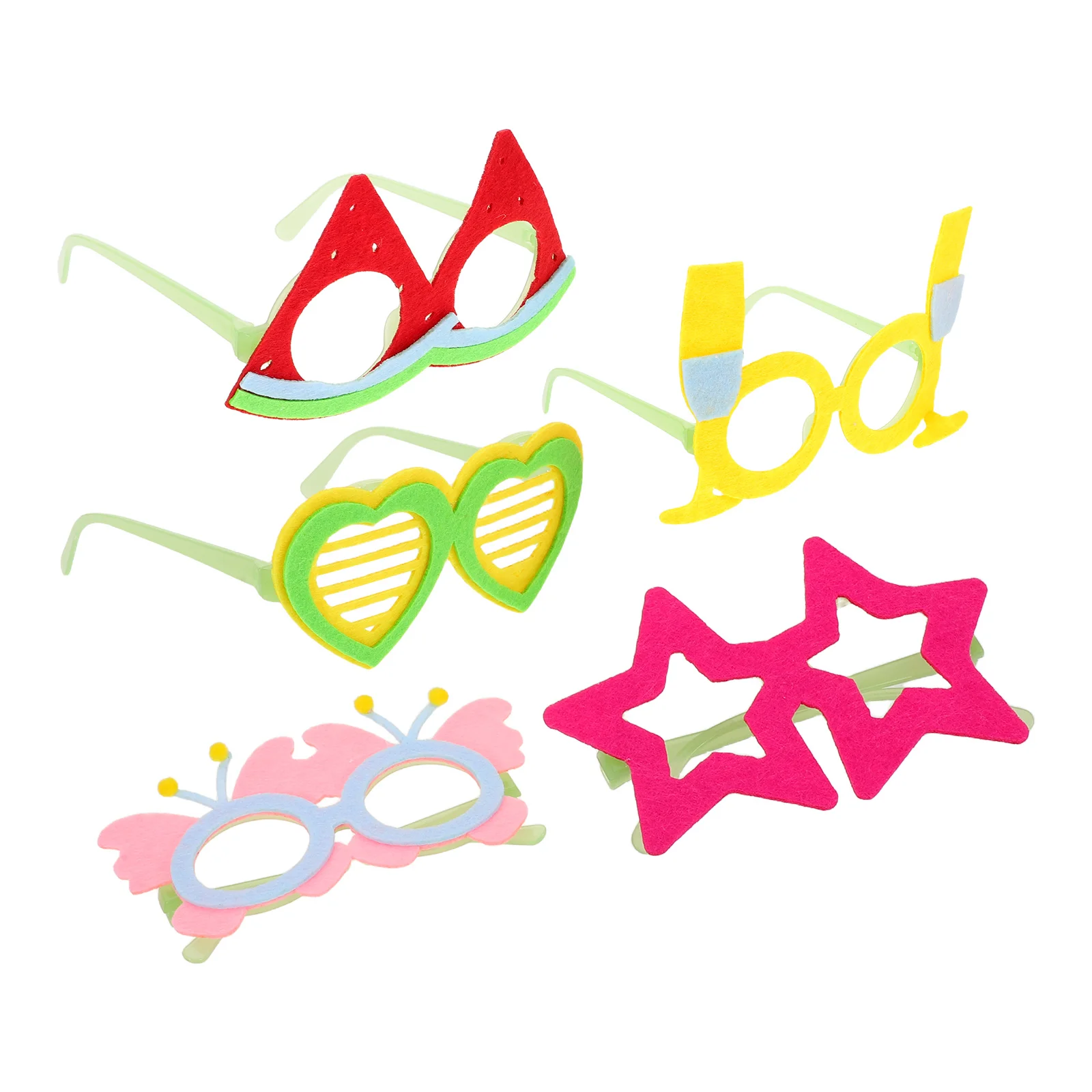 

5Pcs Glow in The Dark Party Glasses Kids Birthday Photo Booth Props Funny Eyewear for Celebrations and Dress Up Supplies