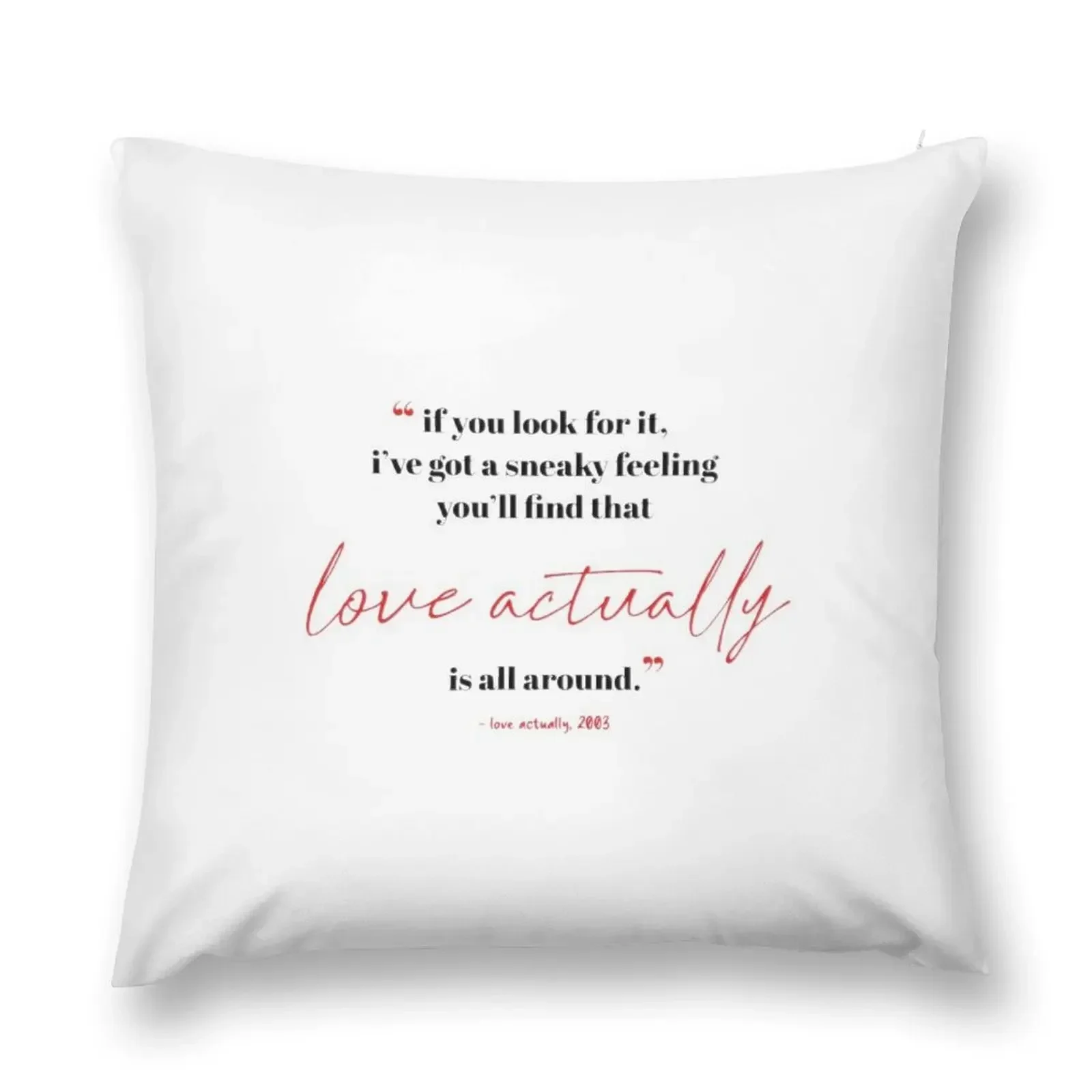 Love Actually Throw Pillow Couch Pillows Covers For Sofas Decorative Sofa Cushion pillow