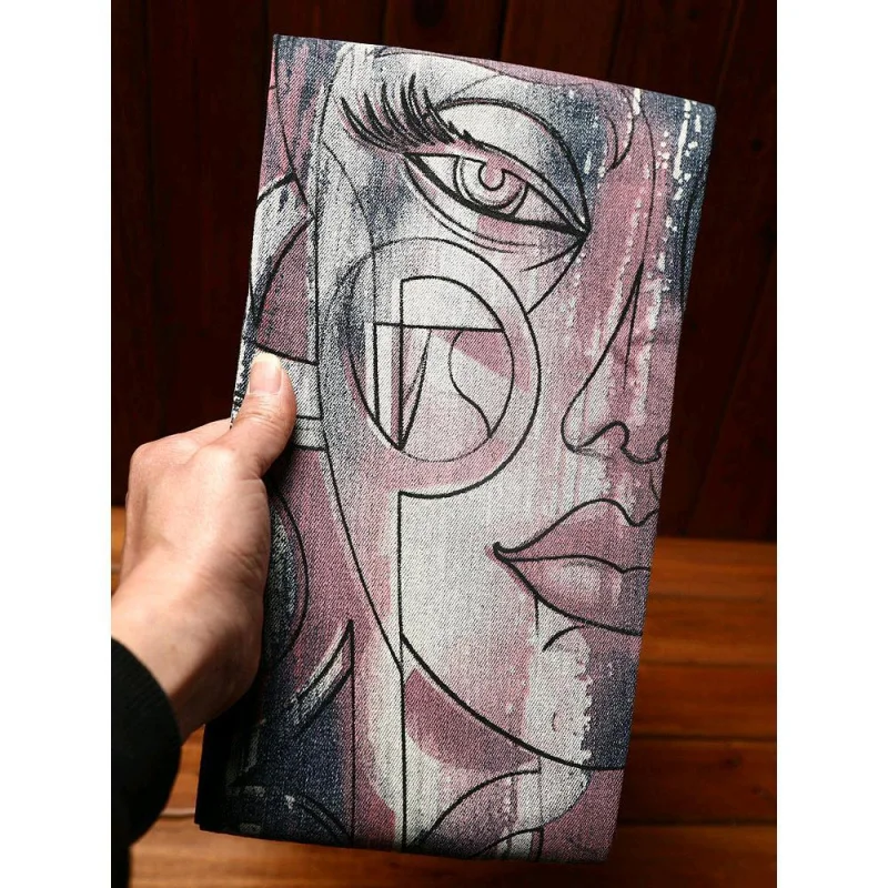 High end light luxury new printed jeans for men fashion casual trend elastic slim fit straight tube washed versatile denim pants