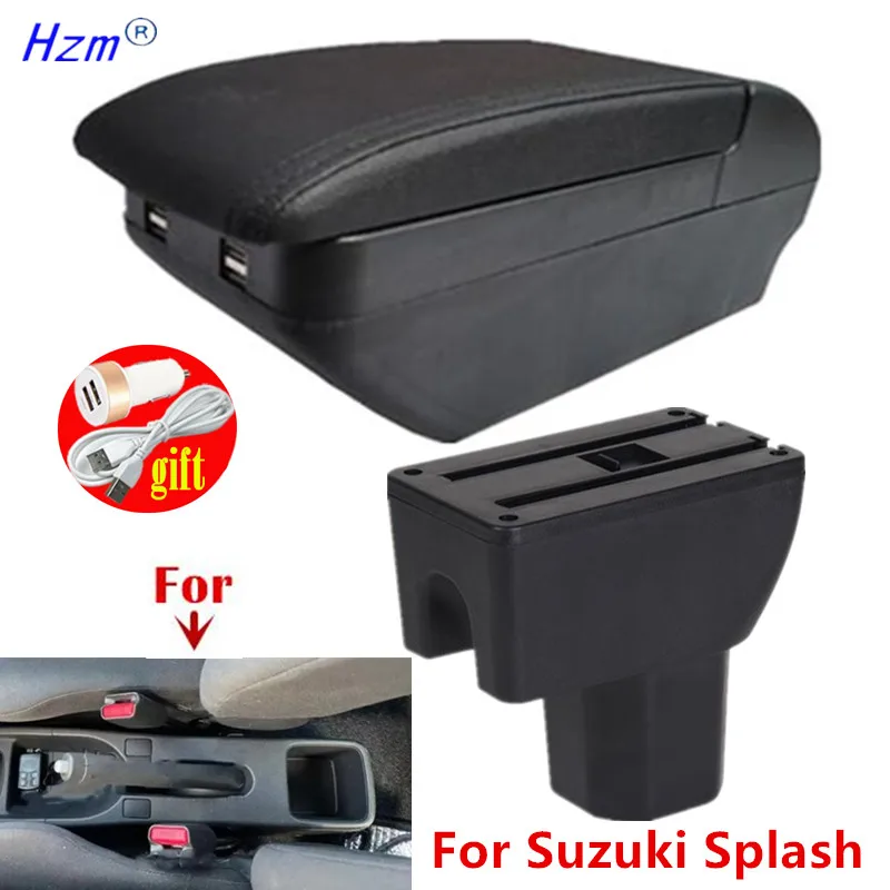 For Suzuki Splash Armrest box For Suzuki Splash Car Armrest Storage Box Cup Holder Interior Dedicated Retrofit Car Accessories 