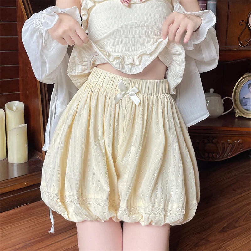 

Japanese Sweet All-match Lolita Skirt for Women Summer High Waist A-line Faldas Mujer 2025 New Flower Bud Pants Skirts
