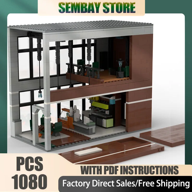 

Famous Scene Moc Building Bricks Modular Movie Coffee Chain Book Nook Technology Blocks Christmas DIY Toy Construction Gifts