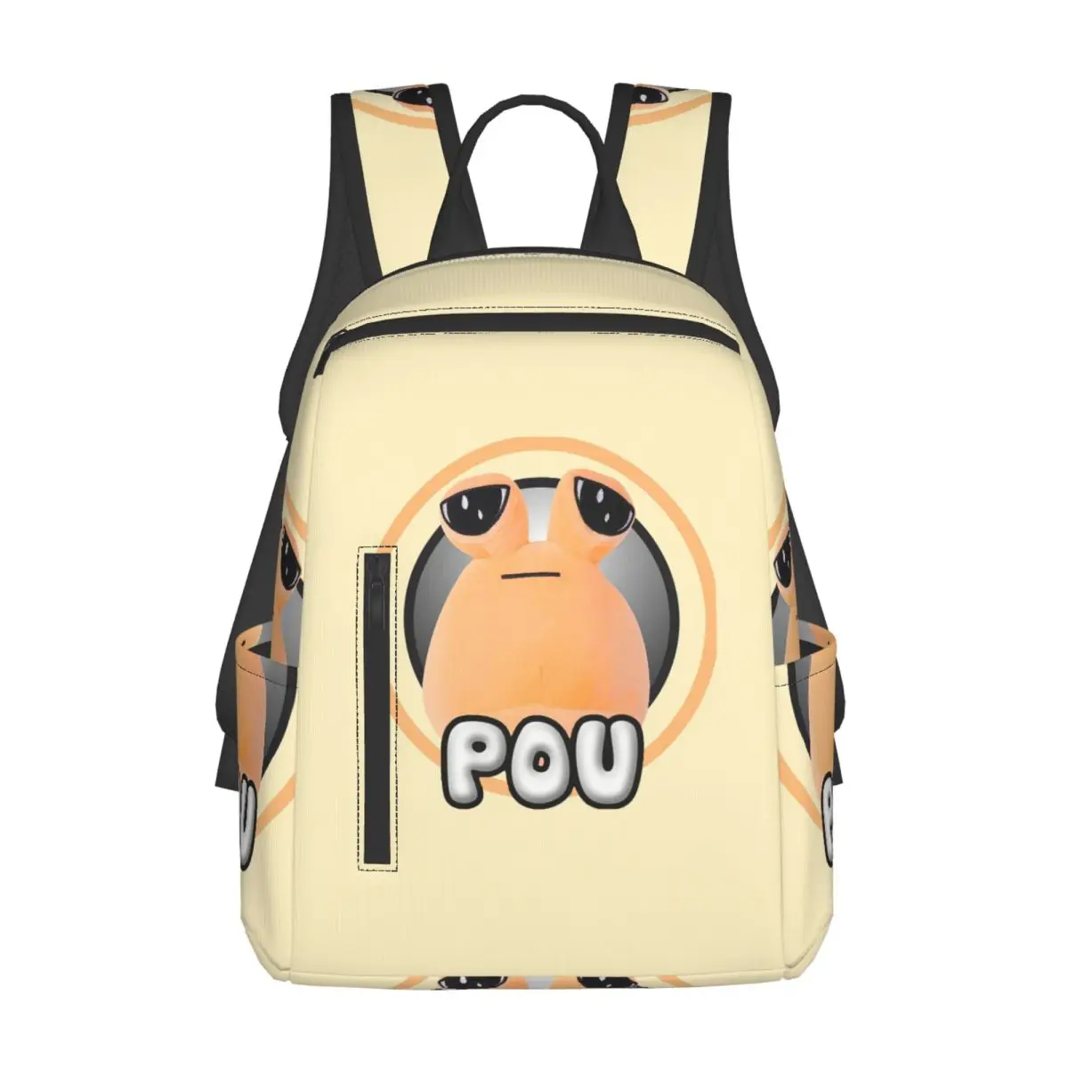 

My Pet Alien Pou Cute Cartoon Backpack Daypack Large Capacity Boys Girls BookBag School Bag Shoulder Bags for Men Women