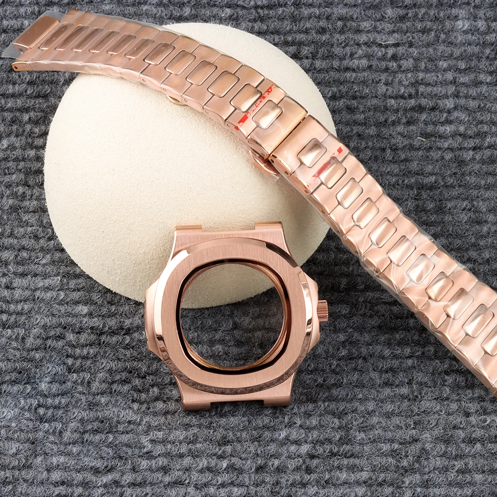 

Корпус и ремешок из розового золота 40 мм, нержавеющая сталь 316L для Nautilus Seiko NH35 NH36 NH38, механизм NH35, водонепроницаемость 100 м, запчасти для мужских часов.