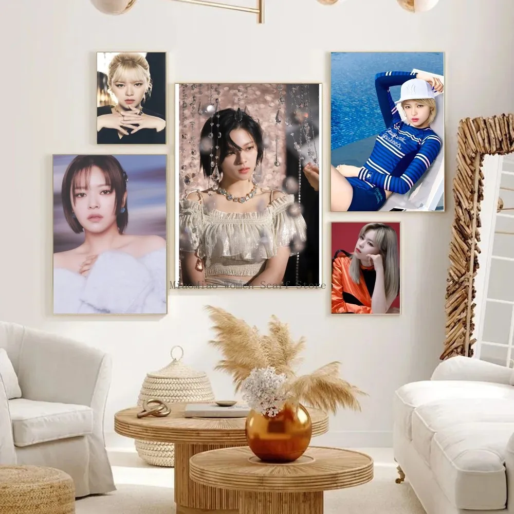 1pc kpop t-twice Girls Group Yoo Jeongyeon Poster Paper Print Home Living Room Bedroom Entrance Bar Restaurant Cafe Art Painting