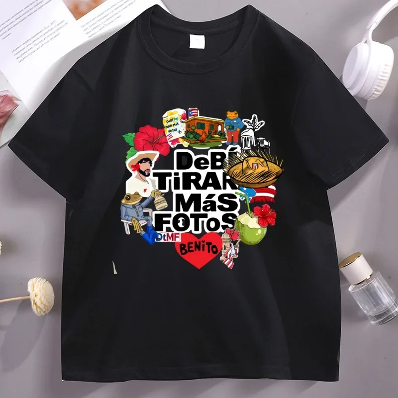 DTMF Collage Bad Bunny T Shirt Men Women Benito Bowl Tshirt Debi Tirar Mas Fotos Frog Nuevayol T-Shirt Mens Designer Clothes