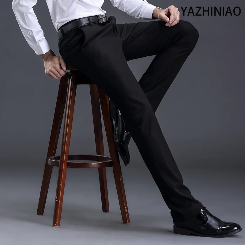 Man Western-style Trousers Men's Correct Dress Wear Slim Casual Suit Pants Occupation Business Affairs