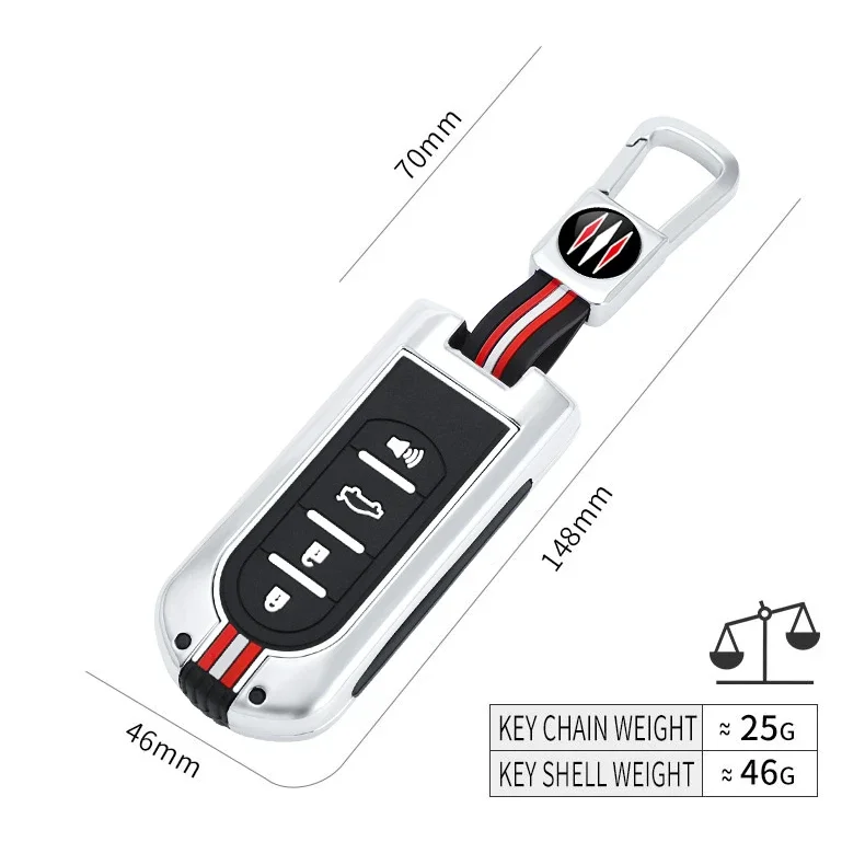 

Fob Case Shell for Toyota Metal Car Key Cover ROOMY Tank Passo Roomie for Daihatsu LA600S LA610S LA150S Canvas Tanto Move 2015
