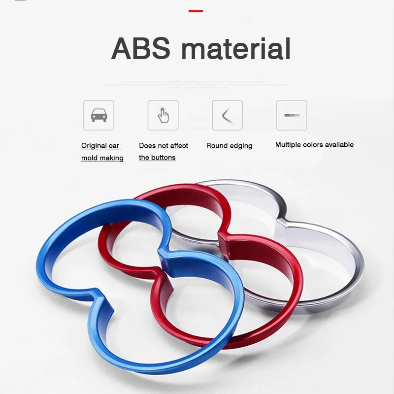 

For Porsche Macan 2014 2015 2016 2017 2022 2023 2024 Car Center Water Cup Holder Trim Cover Frame Sticker Interior Modification