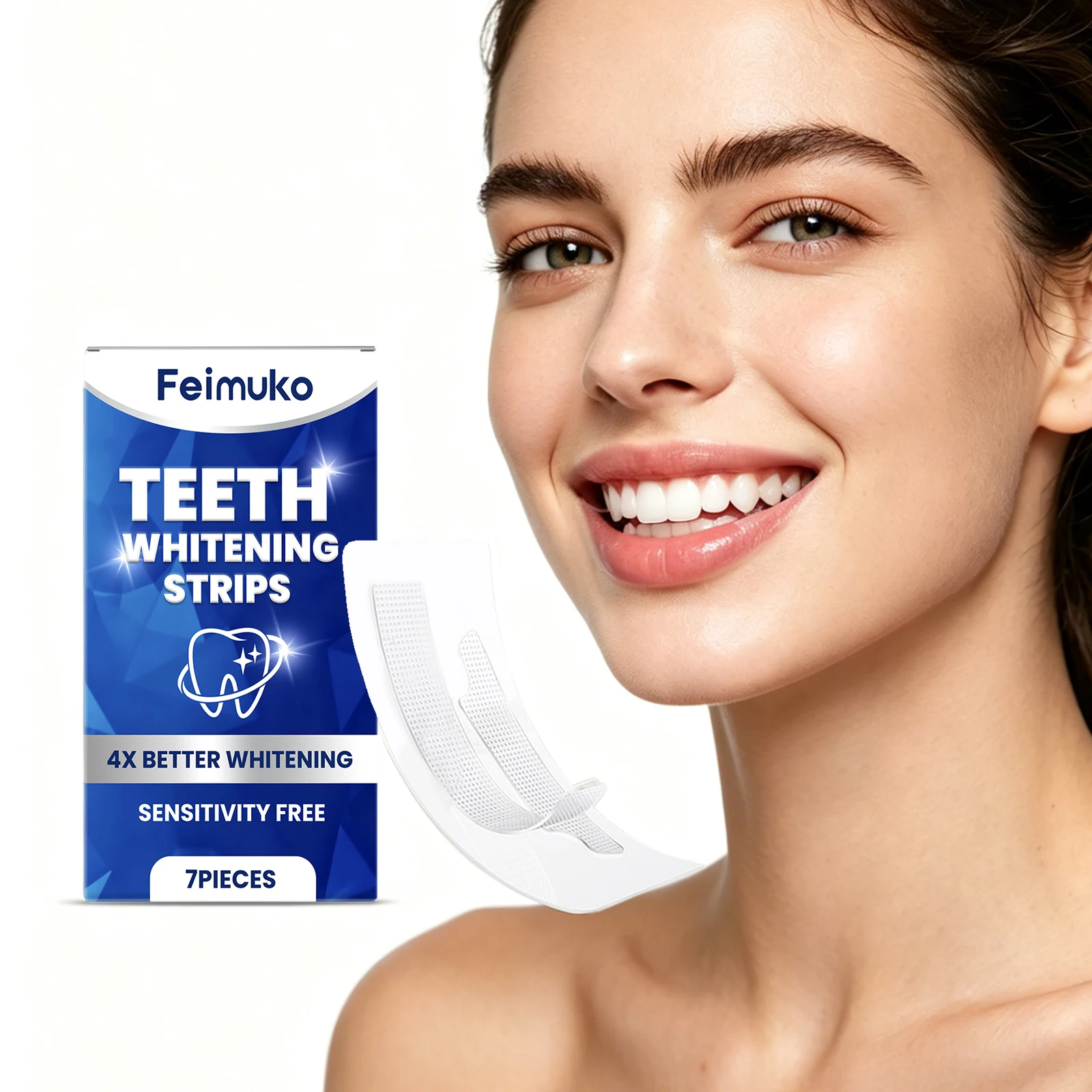 Teeth Whitening Strips Deep Cleansing Repair Cavities Caries Probiotic Remove Dental Stain Teeth Brightening Oral Hygiene Care
