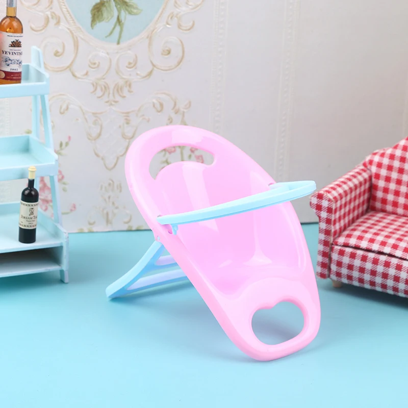 1Pcs 1:12 Dollhouse Miniature Simulation Baby Eating Chair Model DIY Kid Toy Accessories