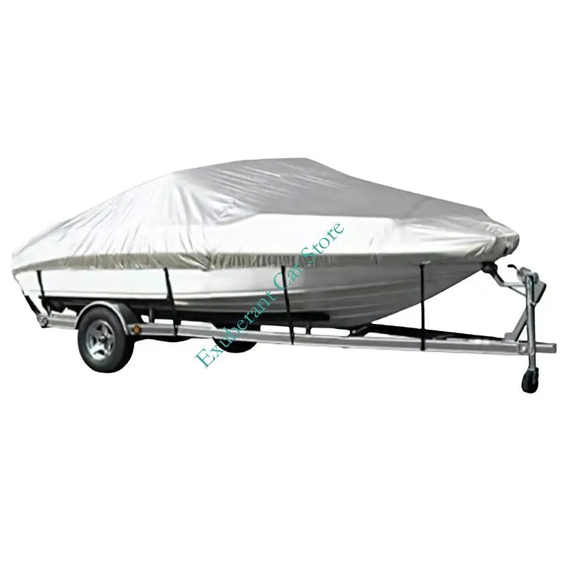 

All Season Waterproof Boat Cover with UV Resistance Storage Cover Simple Installation for V Shaped Boats 14 Feet