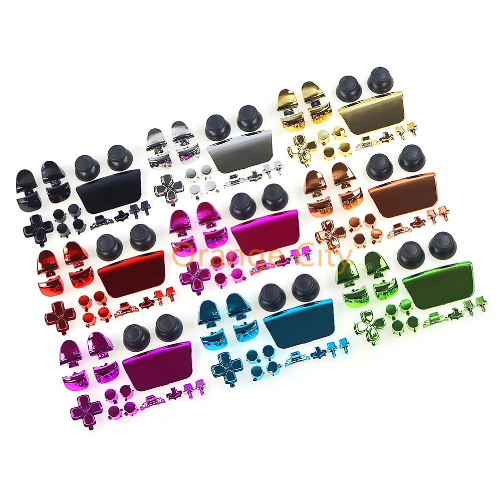 8Sets Gamepad Full Set Buttons For PS5 3.0 Playstation5 V3.0 Electroplated Button Kit Game Controller Accessories