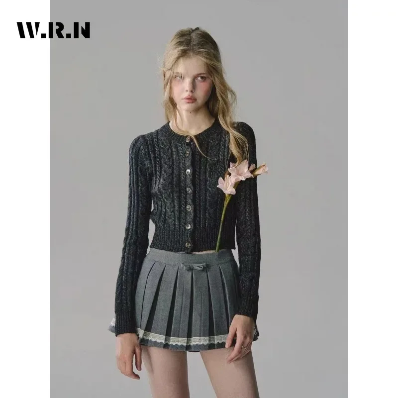 Women\'s Fashion Casual Preppy Style High Waist Slim Fit A-line Female Mini Skirt 2024 Spring Hotsweet Cute Bow Pleated Skirts