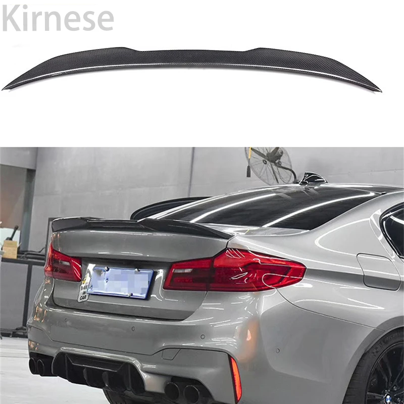 Carbon Rear Trunk Spoilers Wing For BMW 5 Series G30 F90 M5 2017-IN 4 Door Sedan Car Styling Boot Lid Lip Tails Accessories