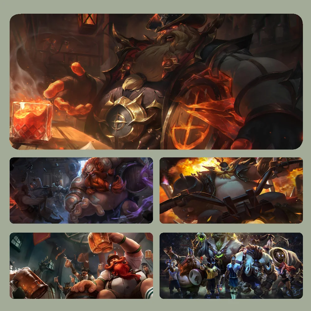 

League Of Legends Gragas Mousepad Large Computer Gaming Accessories MousePads Desk Mats Anti-slip Laptop Soft Mouse Pad