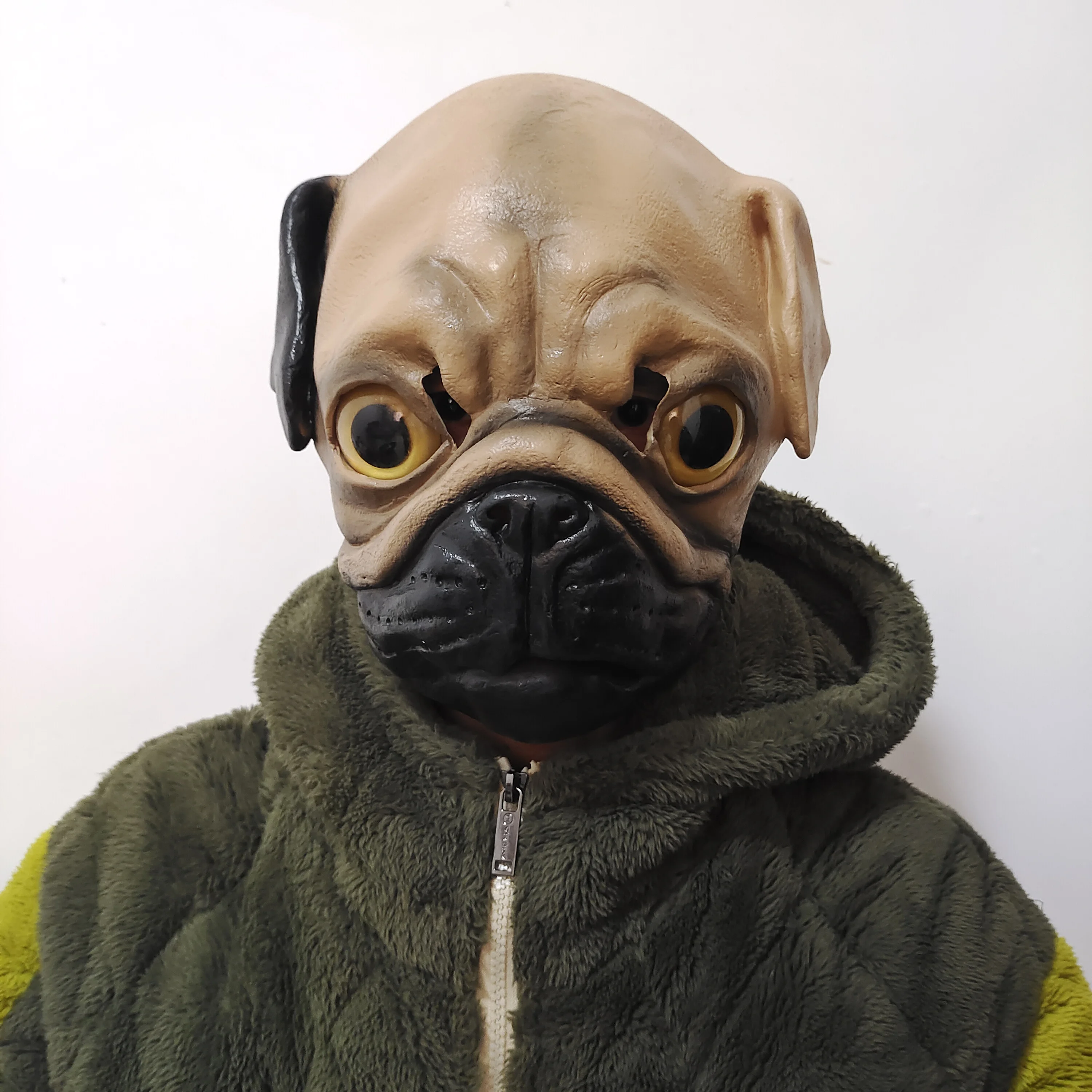 

Pup latex mask Halloween party role-playing realistic animal full head cosplay party essential