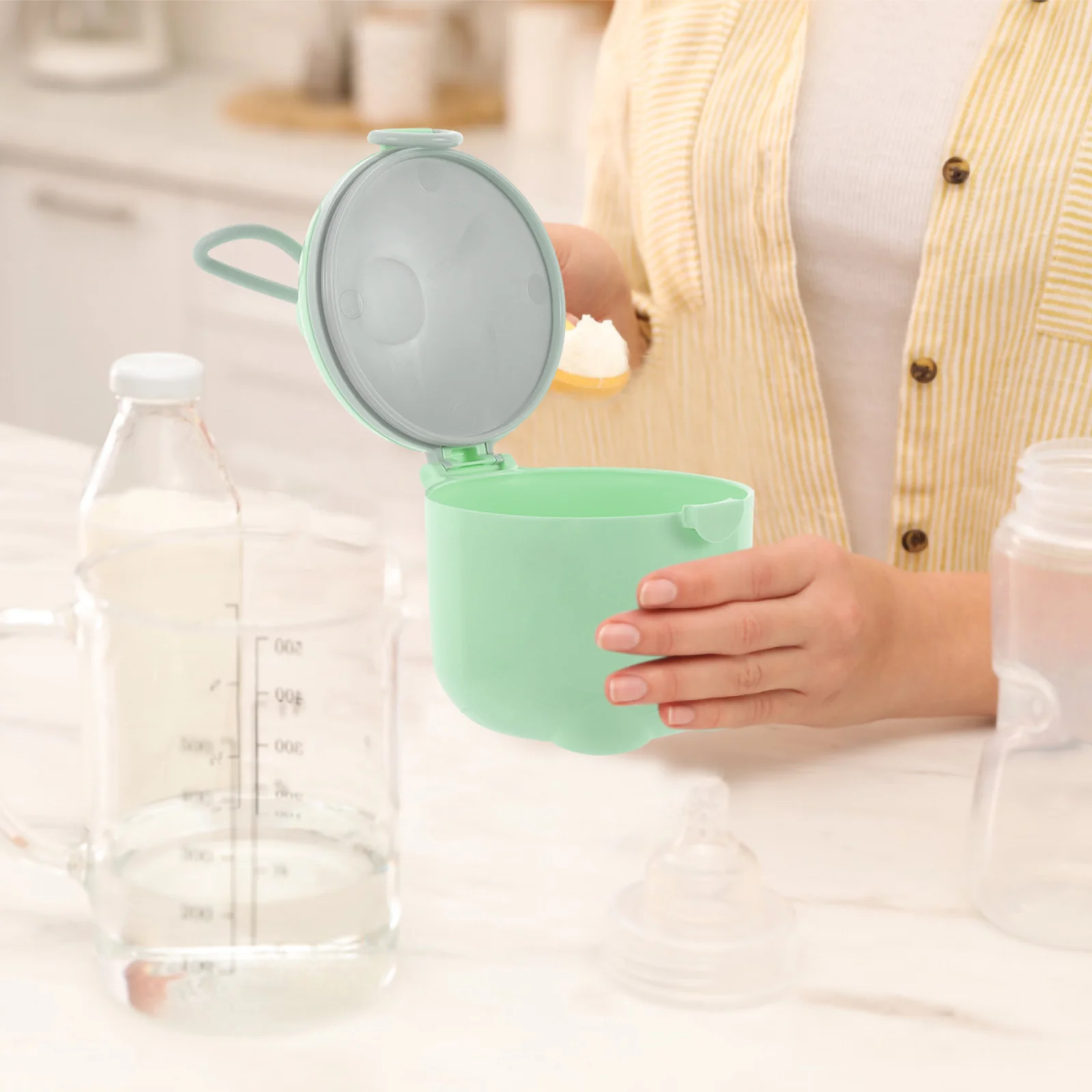 

Portable Infant Formula Storage Container Large Sealed Baby Milk Powder Box Travel Formula Dispenser Snack Holder