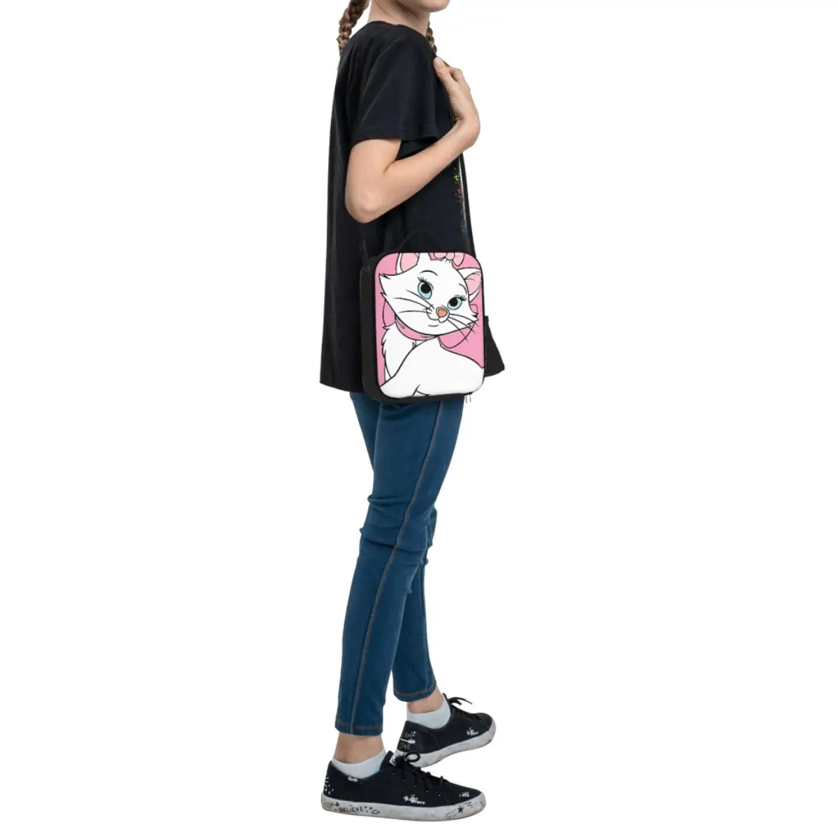 Custom Marie Cat The Aristocats Lunch Bag Women Warm Cooler Insulated Lunch Boxes for Kids School Children