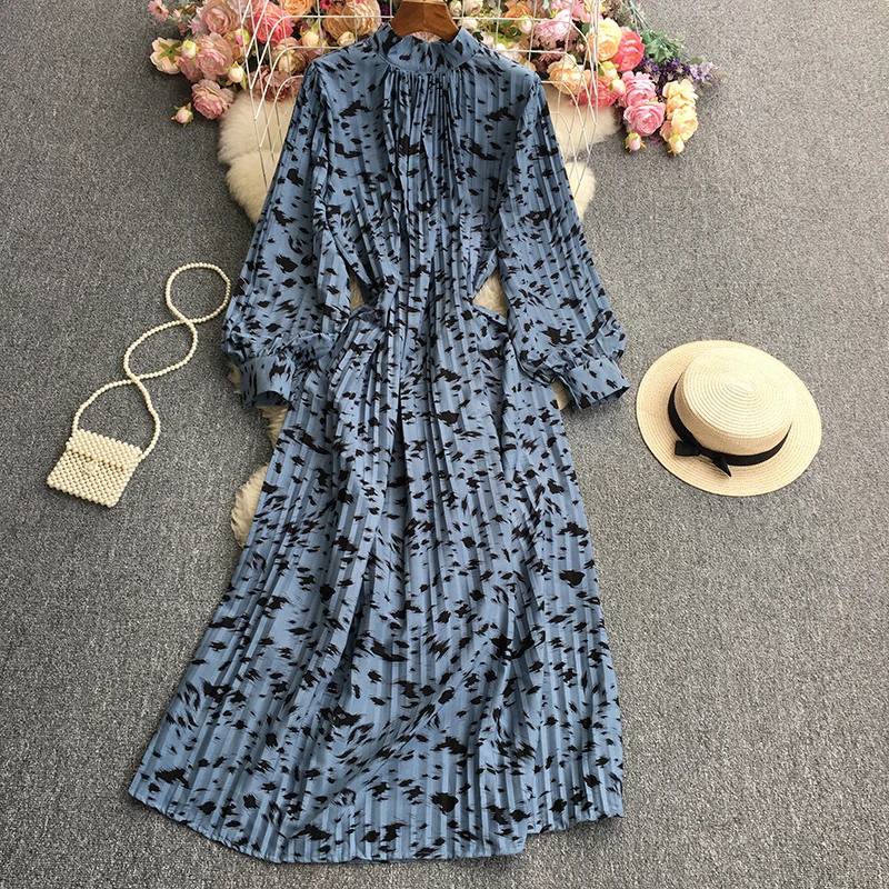 

Enjoy Fashion 2024 New Ladies High Waist Chiffon Bohemian Maxi Dress for Women Autumn Fashion Casual Female Party Long Dress