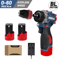 16.8V/21V Cordless 2in1 Electric Screwdriver Drill Brushless Motor 45/55Nm Rechargeable Multifunction Screw Driver Impact Drill