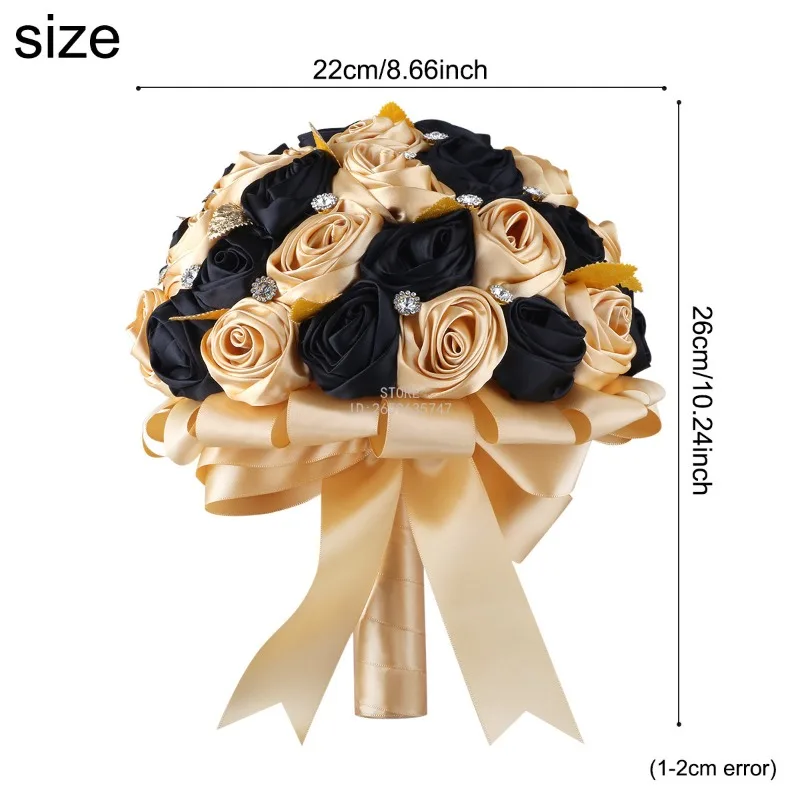 European American Rhinestone Hand Bouquet Factory Direct Sales Wedding Creativity Korean Milk White Special Supply W2425B