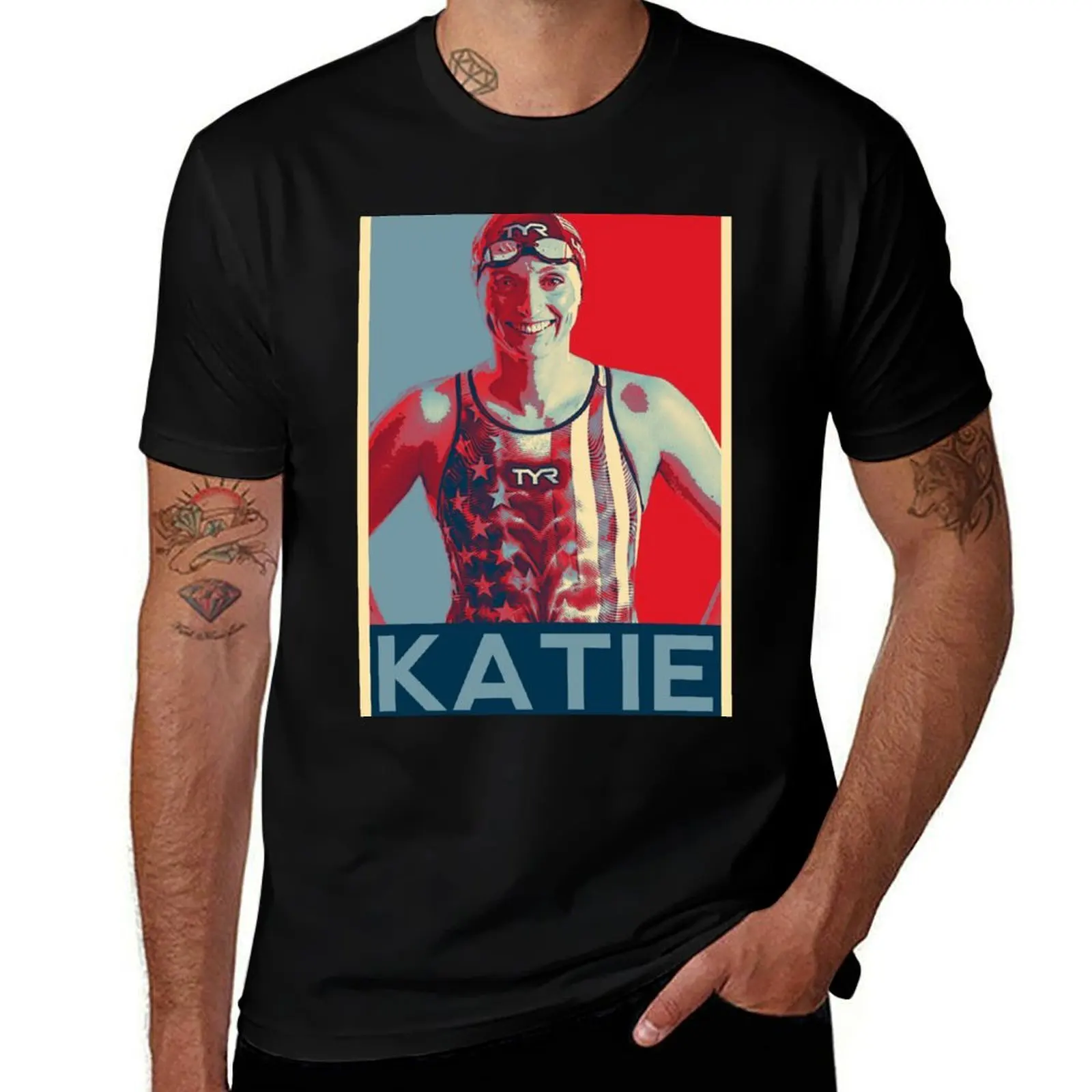 

Katie Ledecky T-Shirt man t shirt cotton high quality anime t shirts oversize T-Shirt
