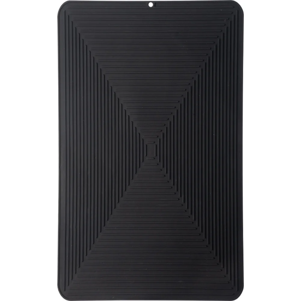 Silicone Square Drain Mat Non Slip Foldable Washable Quick Dry 25x40cm For Kitchen Sink Counter Dish Drying Placemat Coaster