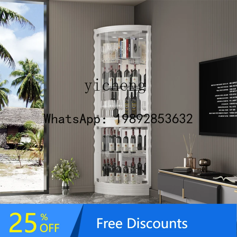 AA 1  door triangular wine cabinet living room light luxury  corner cabinet figure display cabinet
