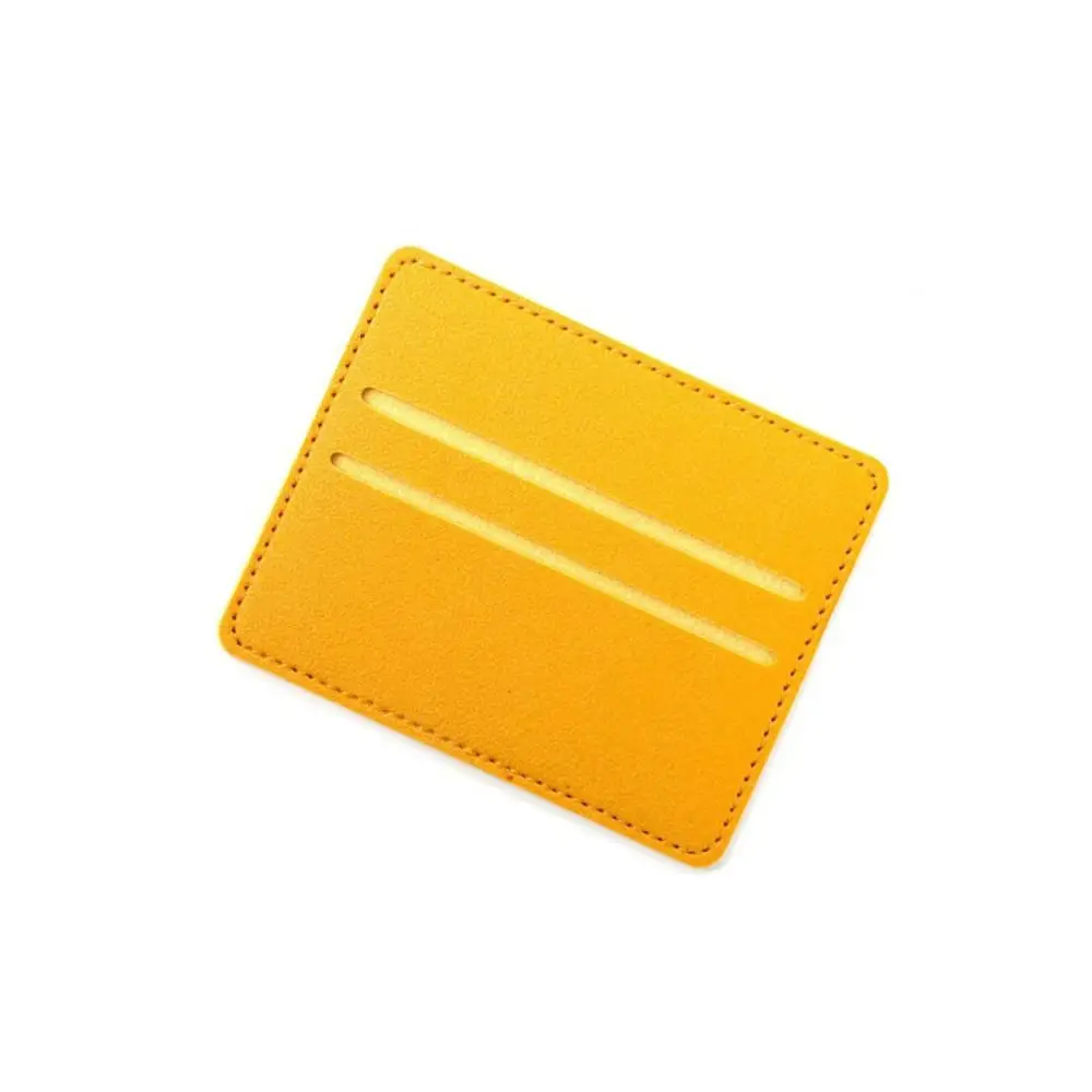 

Fashion Ultra-thin ID Card Holders PU Leather Mini Card Package Business Card Wallet Women Men