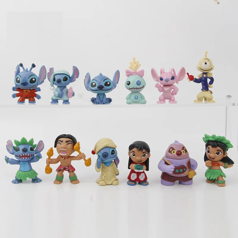 12 unids/set figura de punto juguetes figura de PVC juguetes de modelos coleccionables para niños regalo de cumpleaños