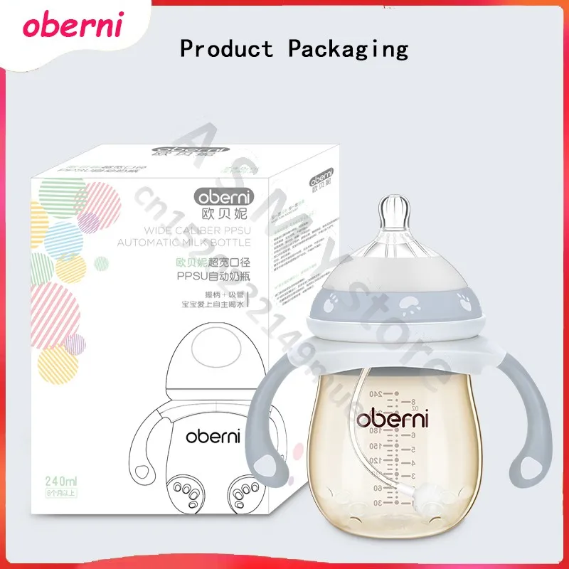 

Детская бутылочка Oberni 240 мл/300 мл для новорожденных PPSU, большая, с широким отверстием, легко чистится, с ручкой, удобная для ребенка, для питья молока.