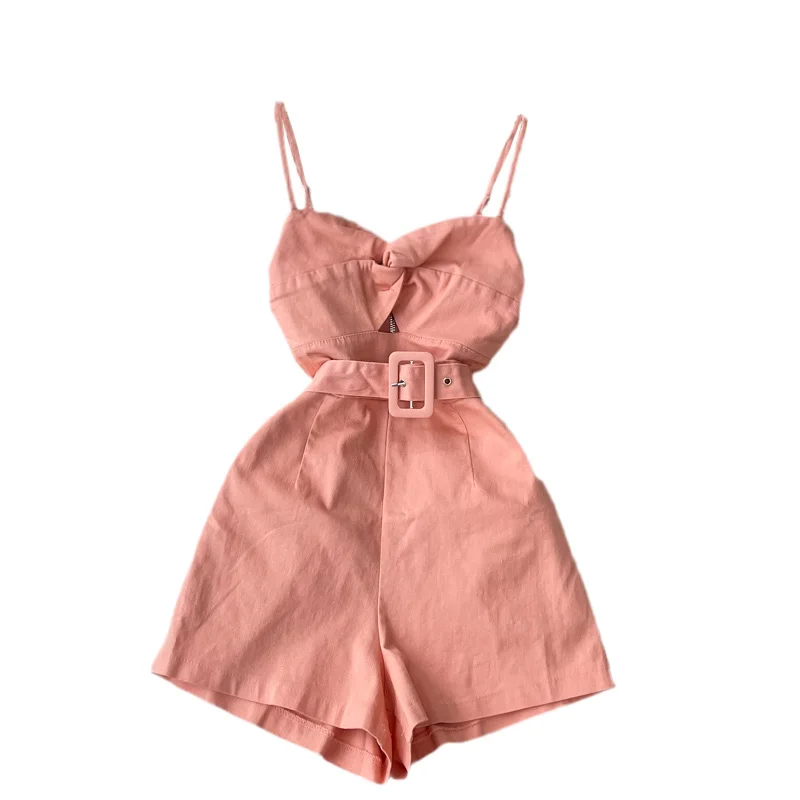 Women's High Waist Strap Jumpsuit Wide Leg ort Pants Loose Casual One-Piece Summer New Sle Comfortable Pants Skirt