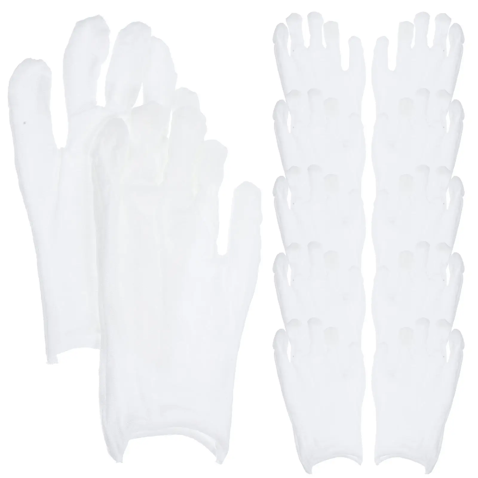 10Pairs White Cotton Gloves Premium Comfort Fit Protective Gloves for Jewelry Stores Silver Diamond Inspection Household