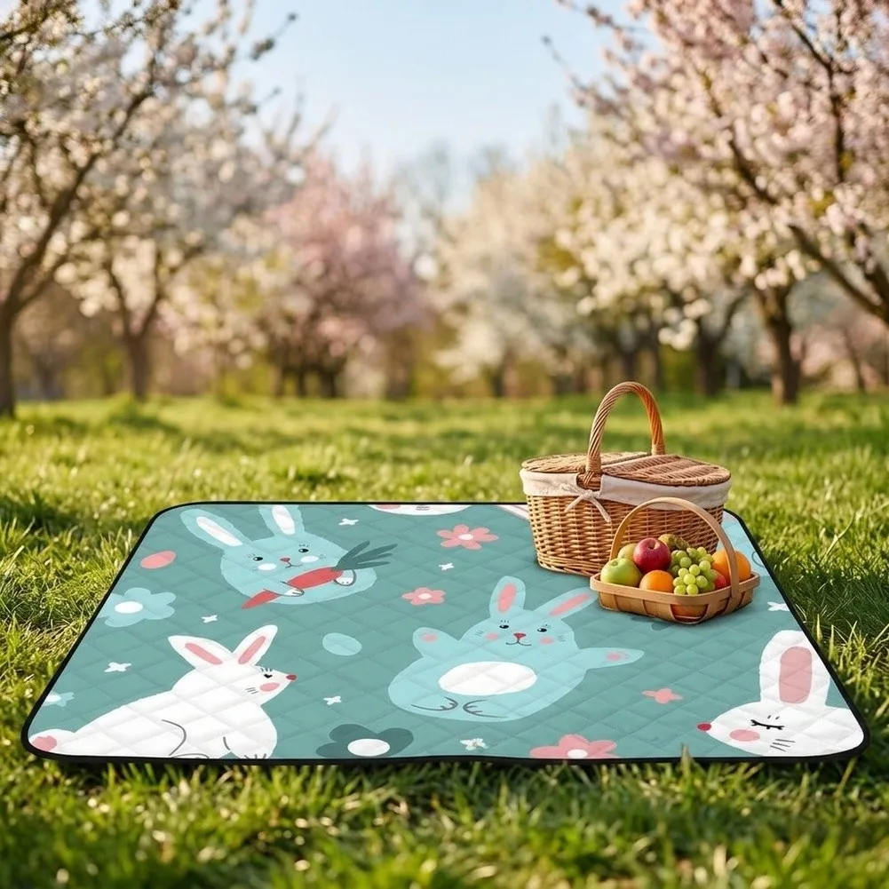 Foldable Picnic Mat with Moisture Blocking Backing for Outdoor Use - Lightweight Ground Sheet for Parks Beaches and Campsites