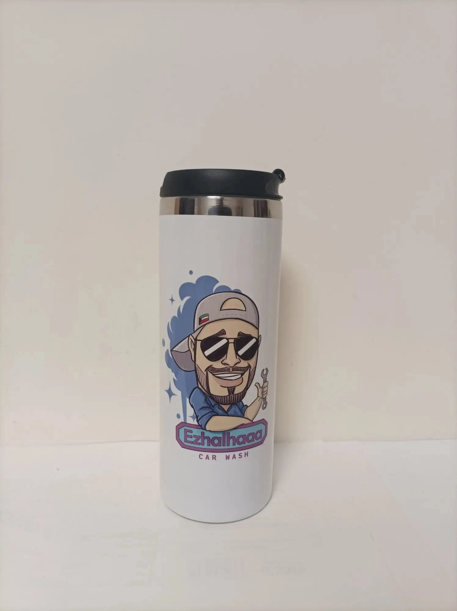 DIY 450ML Coffee Cup Customized Print with Your LOGO PHOTO Name TEXT Thermos Tumbler for Office Drink Water Keep Cold and Hot