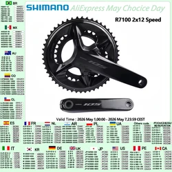 Shimano 105 R7000 Crankset 2x11 Speed R7100 2x12s 165/170/172.5/175mm 52-36T/53-39T/50-34T Road Bike Bicycle Crank Update 5800