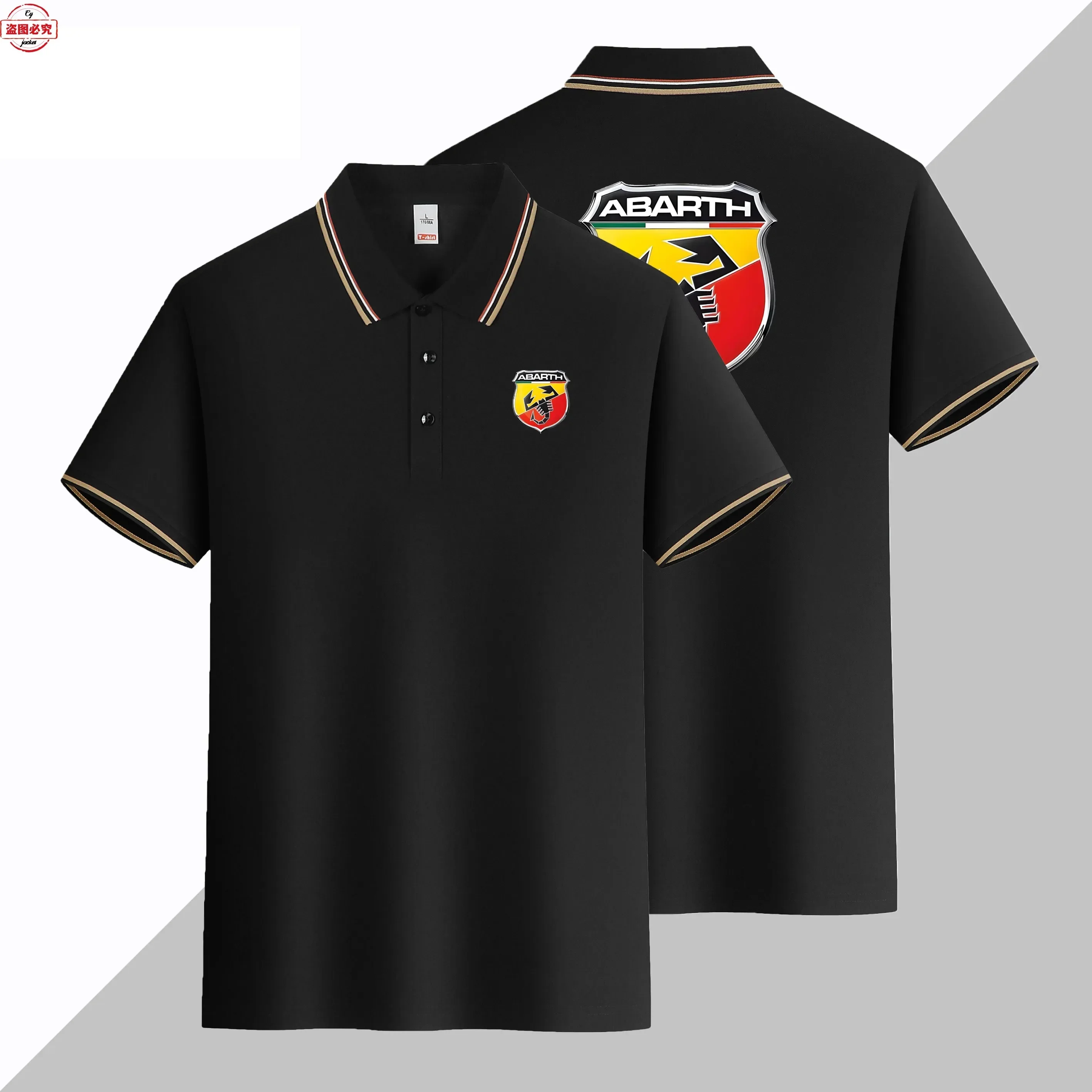 

Мужская спортивная футболка с короткими рукавами и логотипом ABARTH, рубашка-поло, рабочая униформа для гонок на суперкарах Abbas