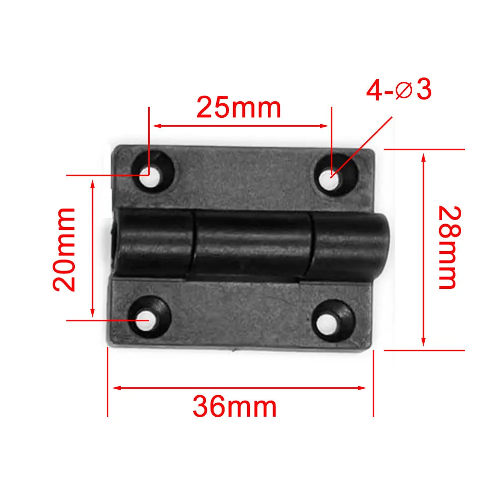 Plastic Nylon Hinges Adjustable Door Hinges with Countersunk Holes,36 x 28 mm /1.4 x 1.1 inch, Ideal for Wardrobes and Drawers